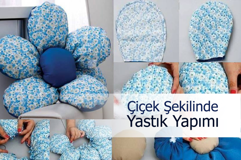 Çiçek Desenli Dekoratif Yastık Yapımı (Keçe Yastık Projesi)