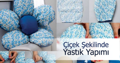 Çiçek Desenli Dekoratif Yastık Yapımı (Keçe Yastık Projesi)