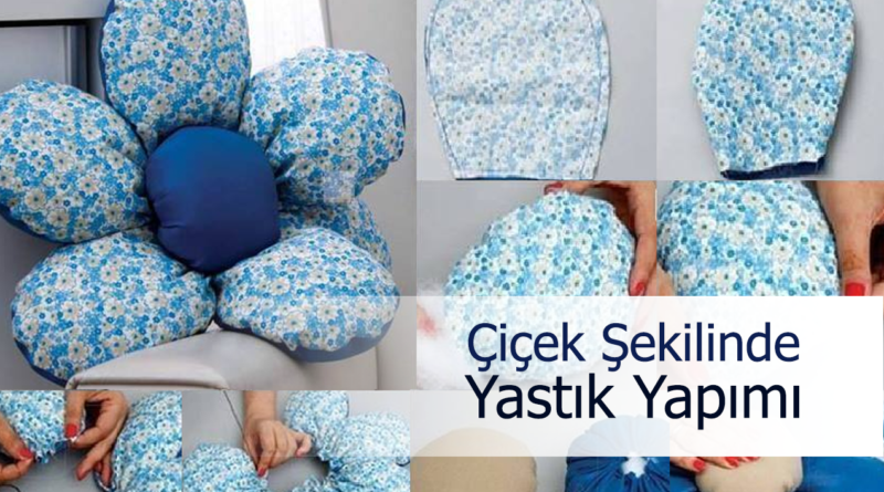 Çiçek Desenli Dekoratif Yastık Yapımı (Keçe Yastık Projesi)