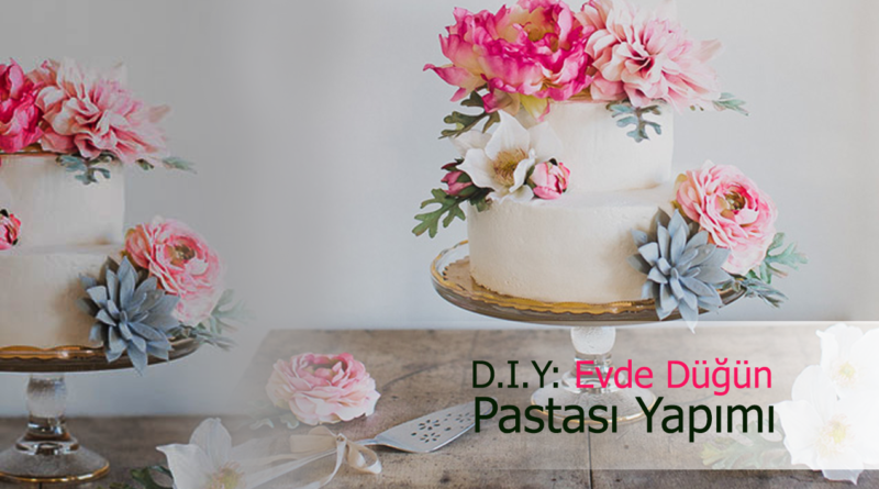 Evde Çiçeklerle Süslenmiş Düğün Pastası Nasıl Yapılır?