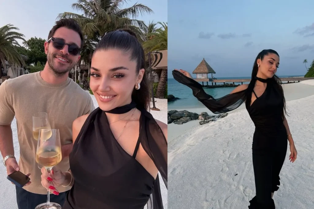 Hande Erçel'in Siyah Kombinli Paylaşımı: Hakan Sabancı ile Aşk Pozu!