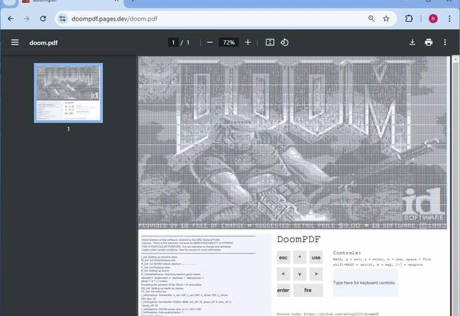 Doom Artık PDF Dosyasıyla Oynanabilir!