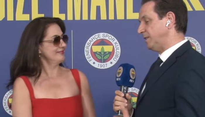 Meltem Cumbul, Fenerbahçe'nin forma tanıtımında kırmızı elbisesiyle dikkat çekti!