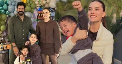 Fahriye Evcen'den oğlu Kerem ile yeni bir kare