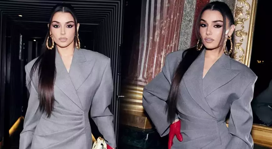 Hande Erçel Paris Moda Haftası’nda Göz Doldurdu! Sosyal Medya Onu Tartışıyor.