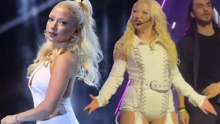 Ece Seçkin'in Sahne Kıyafeti Olay Yaratıyor: 'Bez Takmış Gibi'