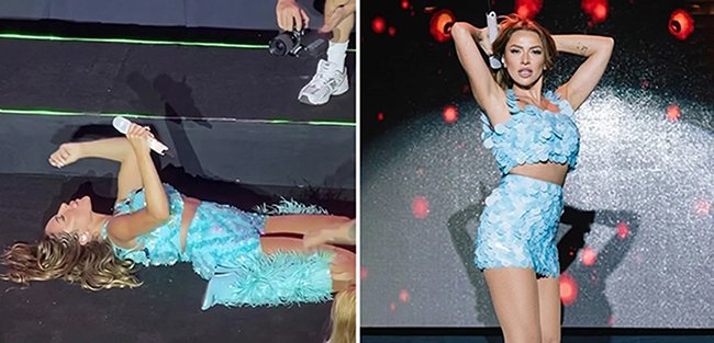Hadise... Sahne Basamaklarında Dans Gösterisi!