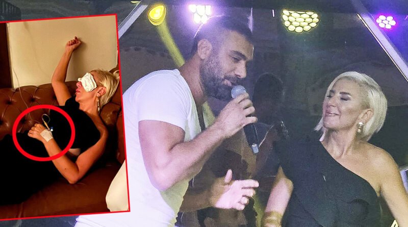 Ayşe Ekiz... SERUMLA SAHNEYE ÇIKTI!