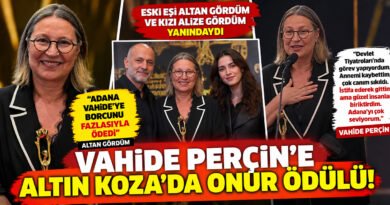 Vahide Perçin Onur Ödülü Aldı; Duygusal Konuşma!